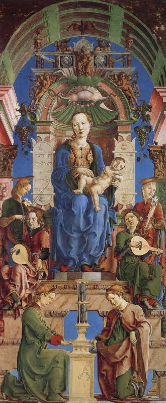 Cosimo Tura The Virgin and Child Enthroned with Angels Making Music France oil painting art